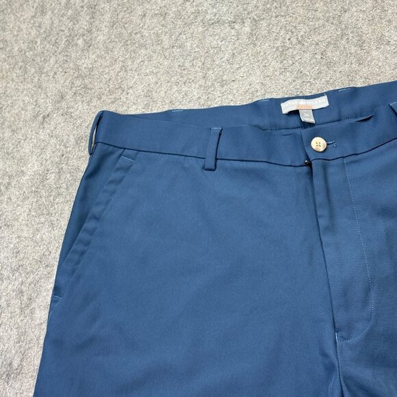Peter Millar Salem Performance Golf Shorts Men 36 Dark Blue 9" Classic Fit - Picture 2 of 16